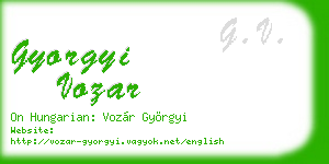 gyorgyi vozar business card