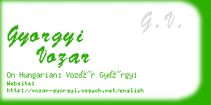 gyorgyi vozar business card